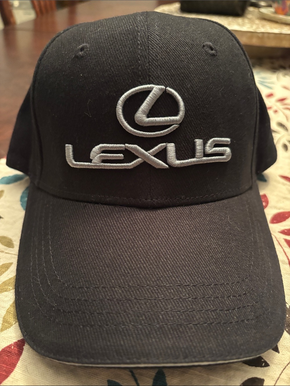 Lexus Embroidered Logo Baseball Cap - Black with Silver Logo unisex